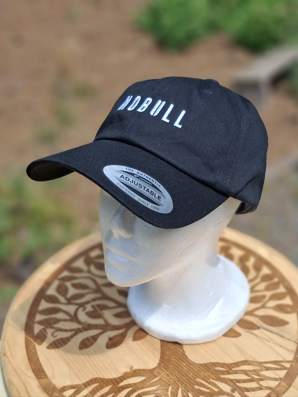 NOBULL Black Cotton Yupoong Strapback Hat New Deadstock NOS